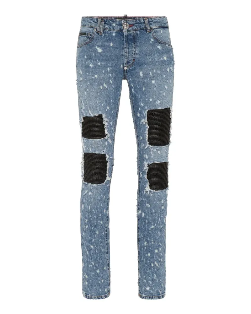 Philipp Plein distressed slim-fit jeans - Blau Blau