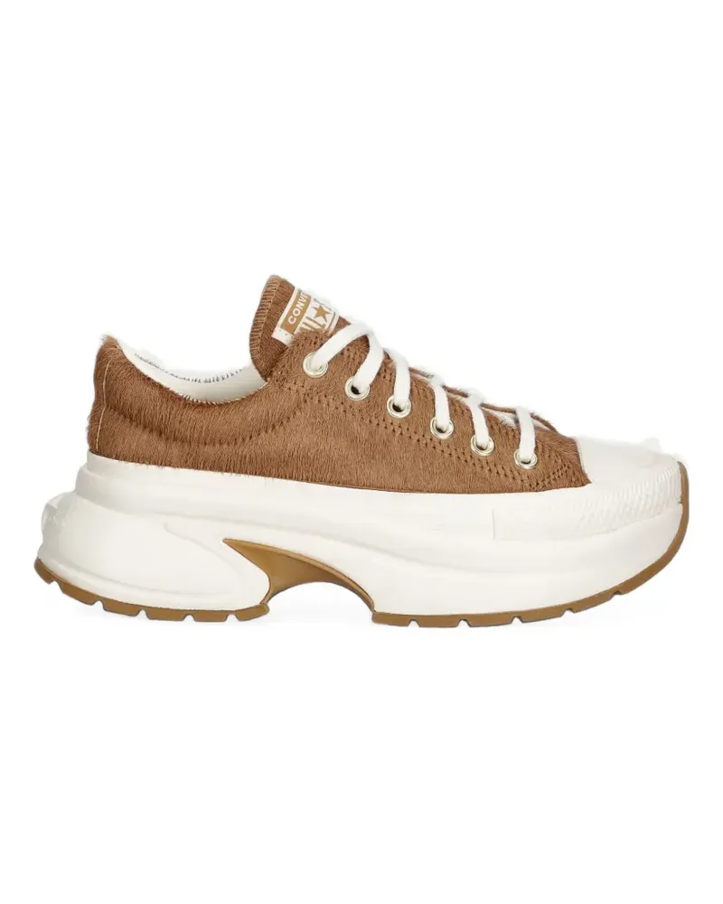 Converse Run Star Crush Plateau-Sneakers mit Ponyhaar - Braun Braun