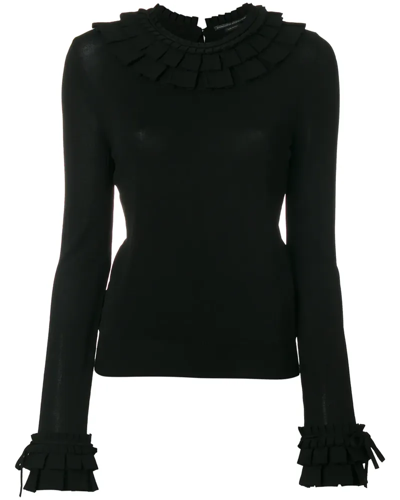 Ermanno Scervino Pullover mit Rüschen - Schwarz Schwarz
