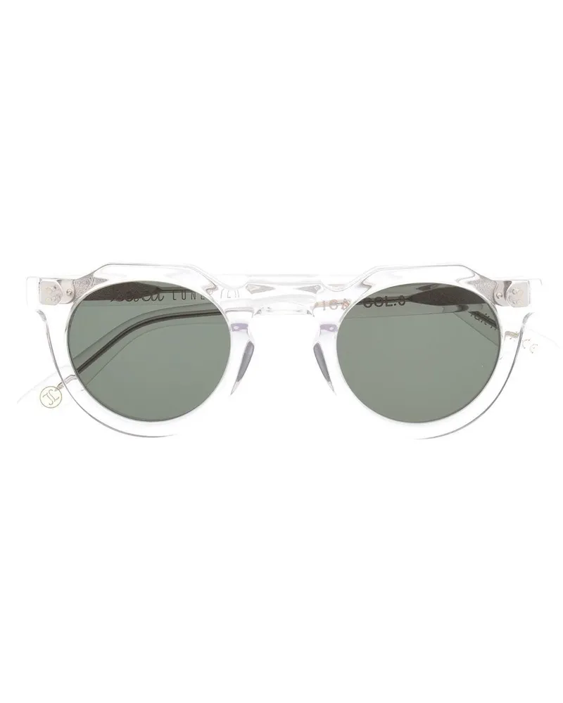 Lesca Runde Pica Sonnenbrille - Weiß Weiß