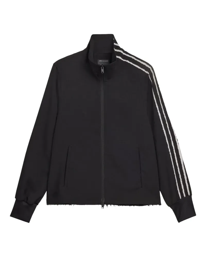 Y-3 stripe-embellishment zip-fastening sweatshirt - Schwarz Schwarz