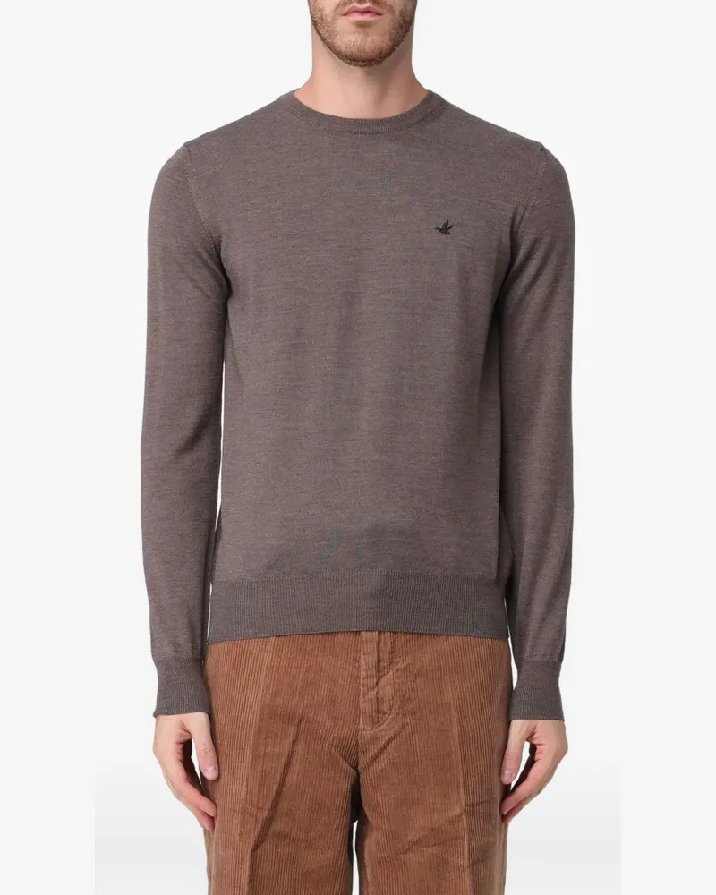 Brooksfield Pullover mit rundem Ausschnitt - Braun Braun