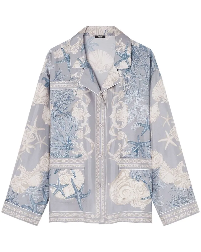 Versace Barocco Sea Hemd aus Seide - Blau Blau