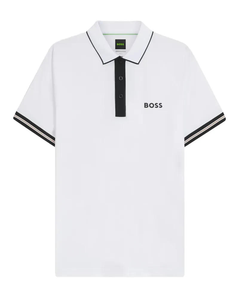 HUGO BOSS Poloshirt mit Kontrastdetails - Weiß Weiß