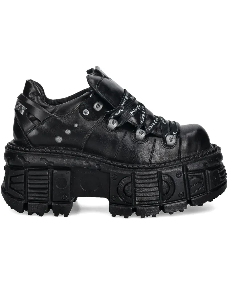 New Rock platform lace-up sneakers - Schwarz Schwarz