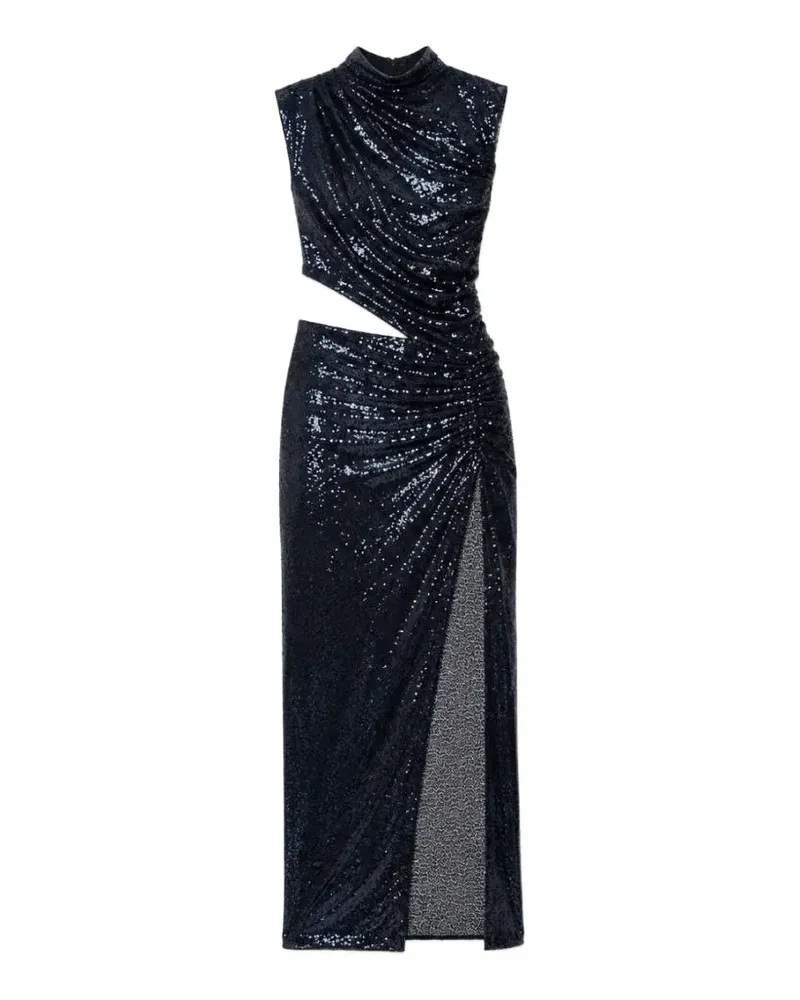 Amazuìn sequin-embroidered asymmetric maxi dress - Blau Blau
