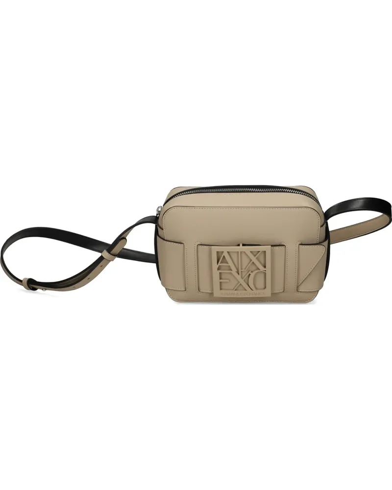 Armani Exchange logo-detail cross-body bag - Nude Nude