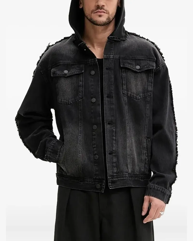 Desigual Jeansjacke mit Kapuze - Schwarz Schwarz