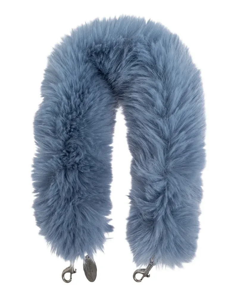 Balenciaga Taschenriemen aus Faux Fur - Blau Blau