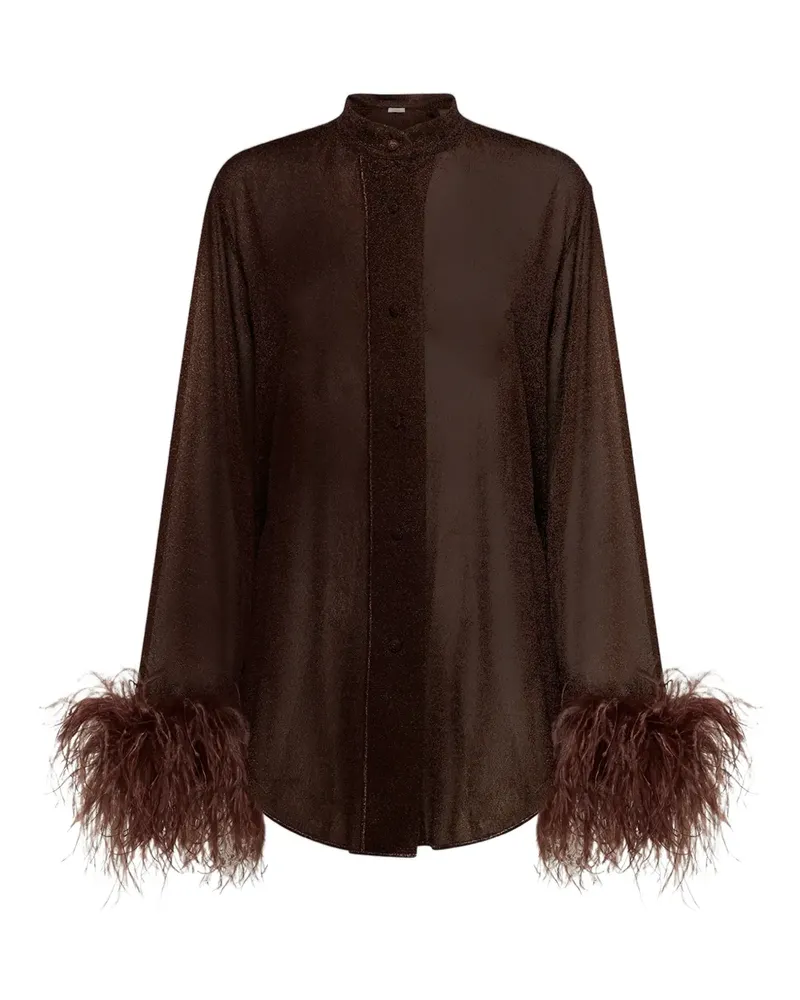 Oséree Lumière Plumage long-sleeve shirt - Braun Braun
