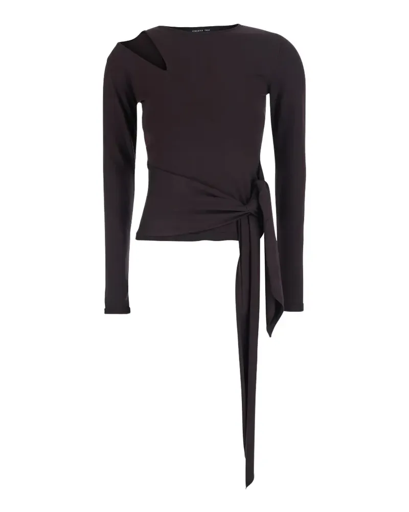 Federica Tosi Gewickeltes Sweatshirt mit Cut-Out - Braun Braun