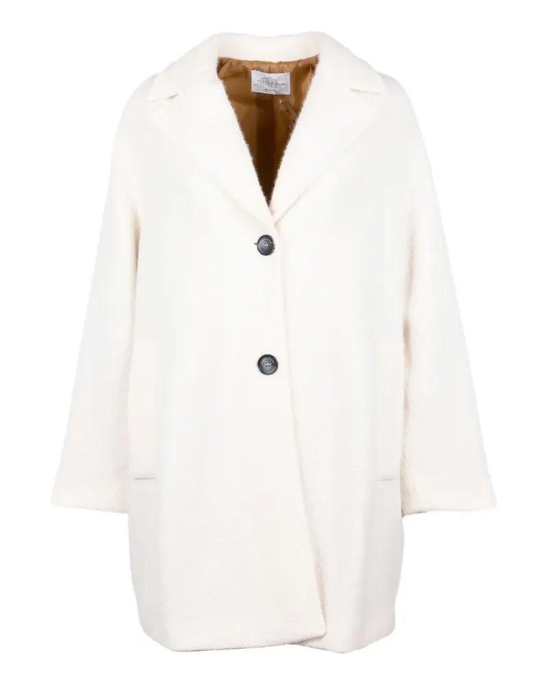 Vicario Cinque textured single-breasted coat - Nude Nude