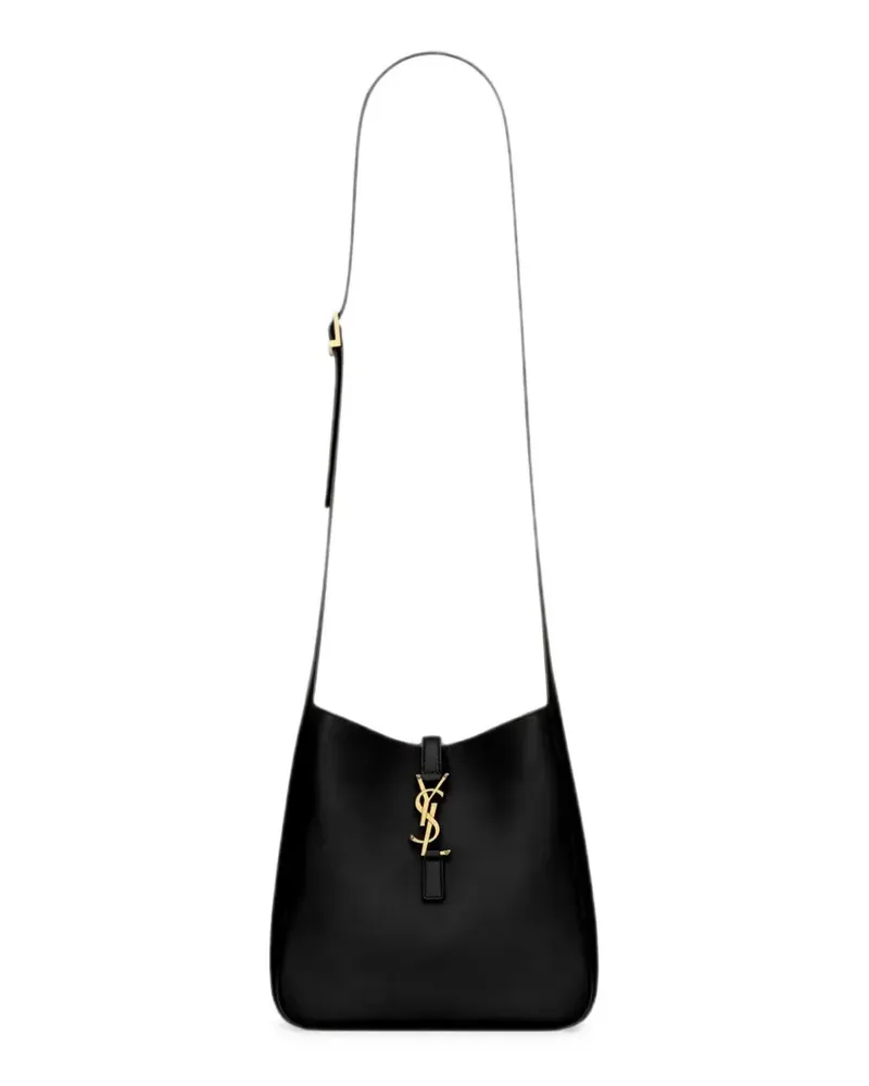 Saint Laurent Le 5 à 7 Supple Umhängetasche aus gekörntem Leder - Schwarz Schwarz