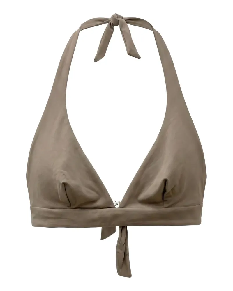FISICO-Cristina Ferrari halterneck reversible bikini top - Nude Nude