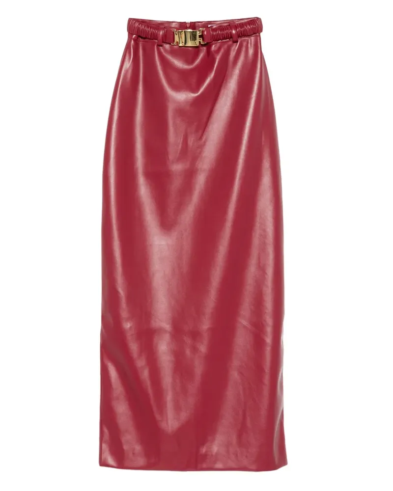 Rowen Rose Midirock mit Gürtel - Rot Rot