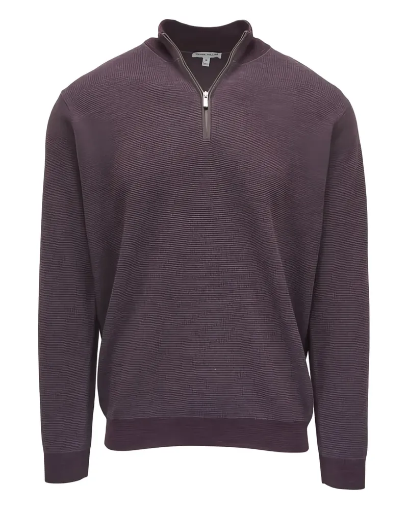 Peter Millar Gerippter Pullover mit Reißverschluss - Violett Violett