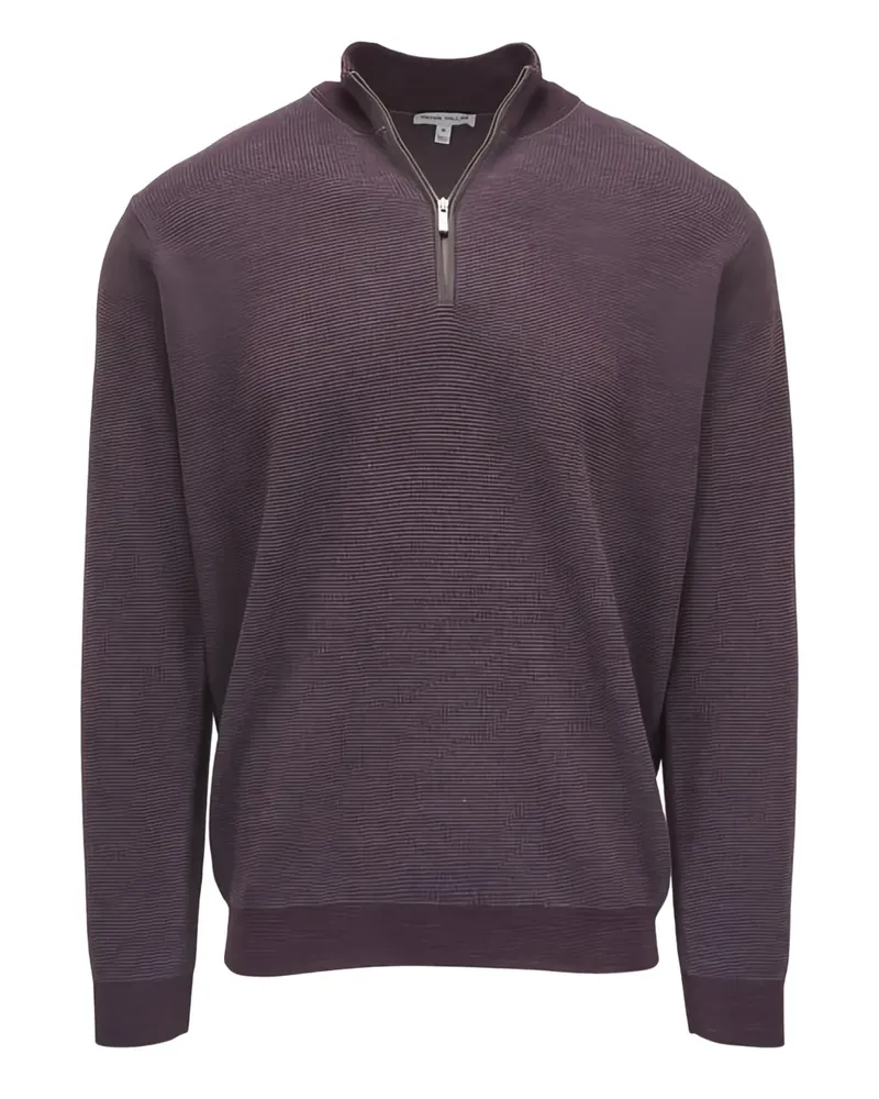 Peter Millar Gerippter Pullover mit Reißverschluss - Violett Violett