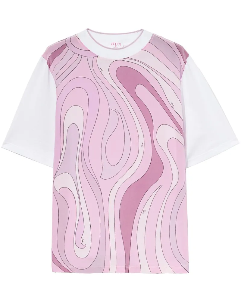 Emilio Pucci T-Shirt mit Marmo-Print - Rosa Rosa