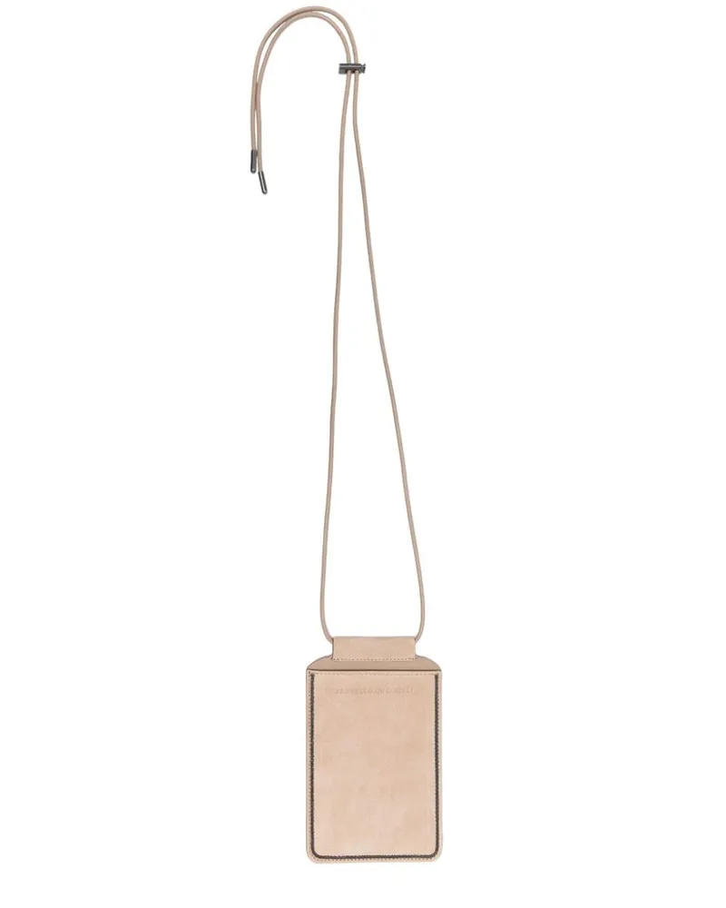 Brunello Cucinelli Umhängetasche mit Logo-Prägung - Nude Nude