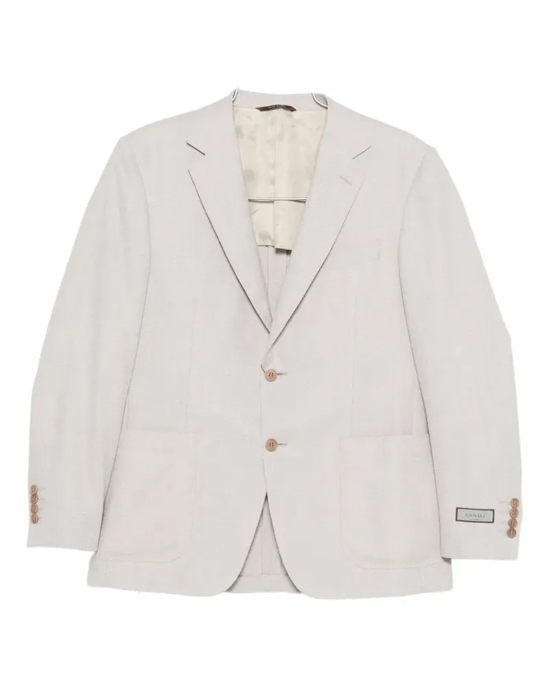 Canali chest-pocket blazer - Nude Nude
