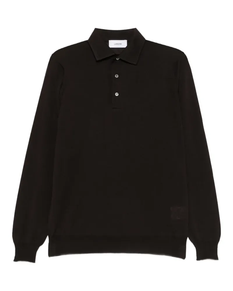 LARDINI Langärmeliges Poloshirt - Braun Braun