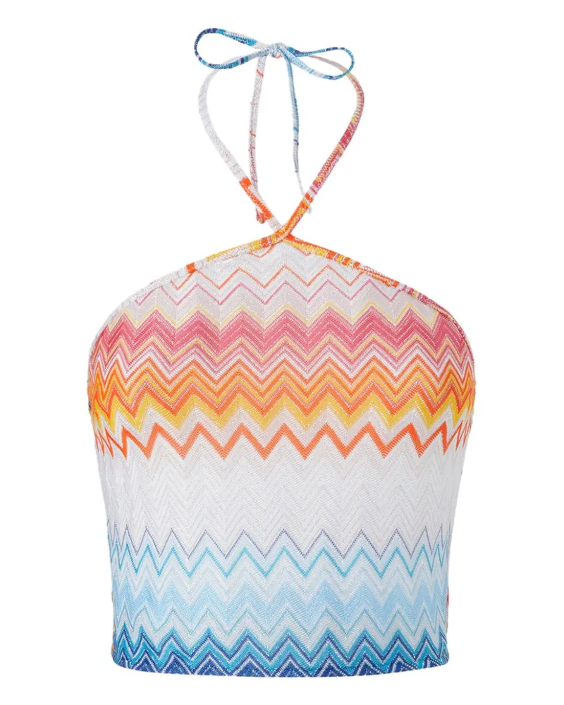 Missoni Top mit Zickzack-Strickmuster - Weiß Weiß