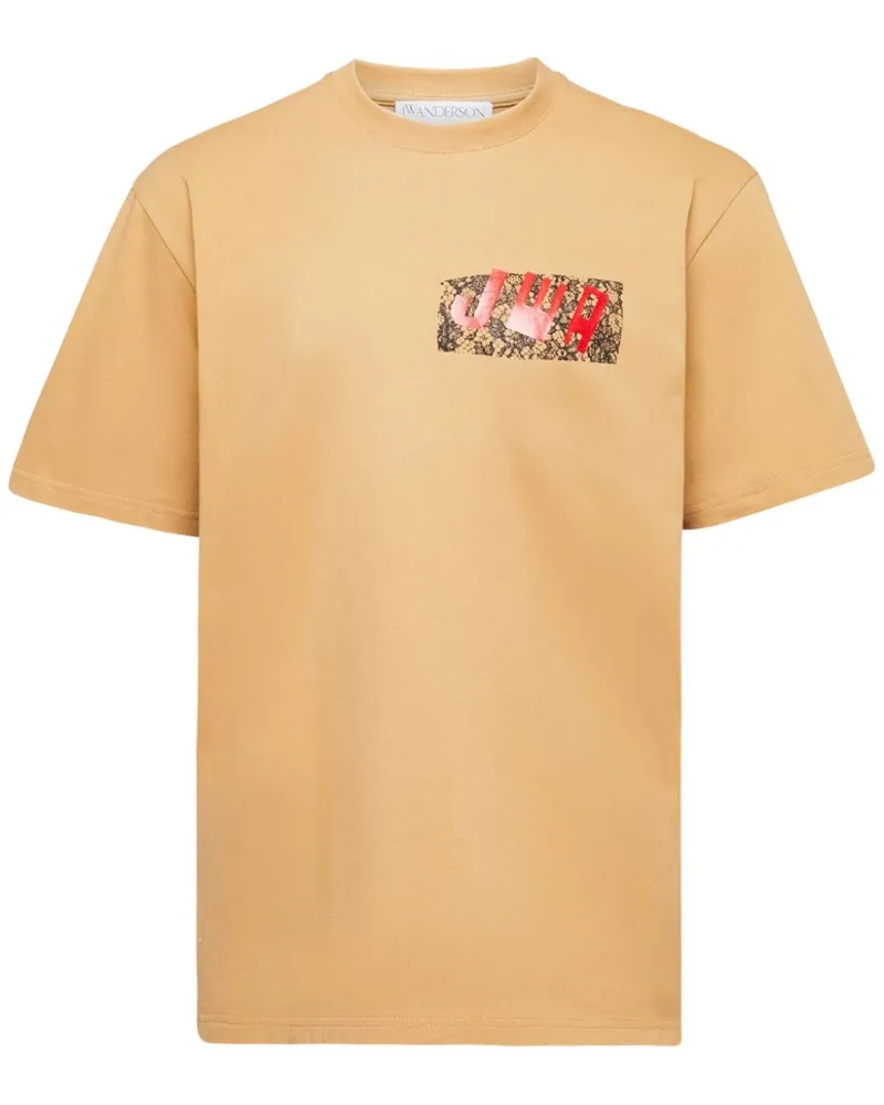 J.W.Anderson JWA T-Shirt mit Spitzen-Print - Nude Nude