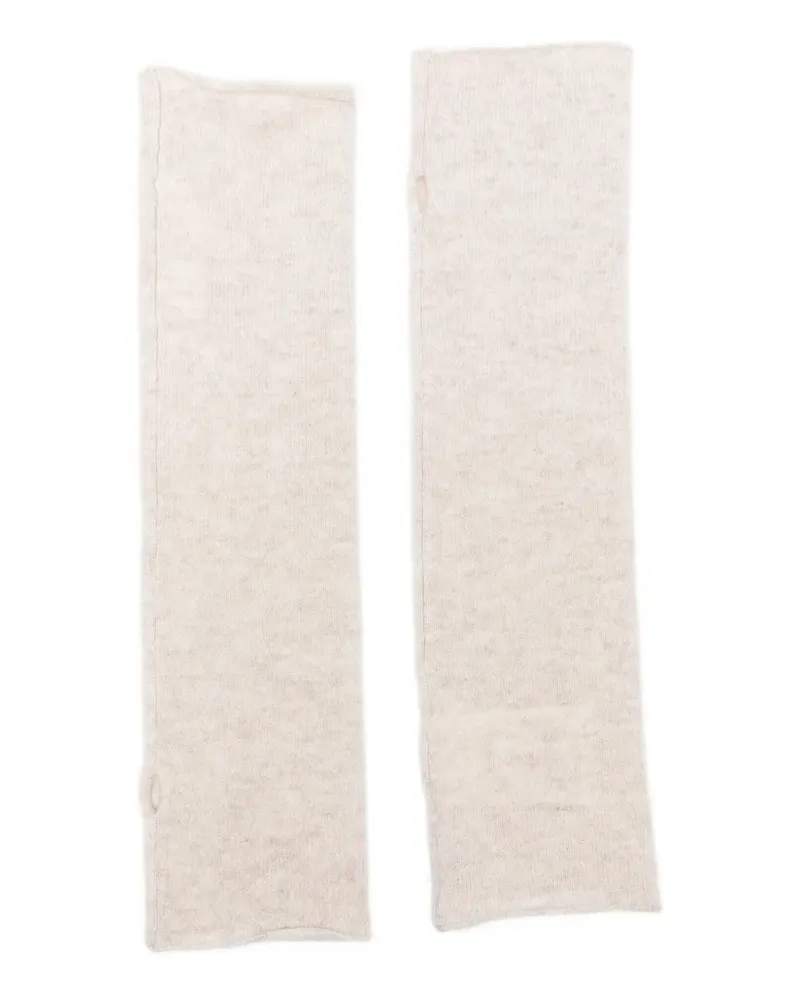 Lisa Yang Aspen ribbed arm warmers - Nude Nude
