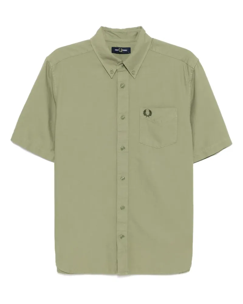 Fred Perry Hemd mit Logo-Stickerei - Grün Grün