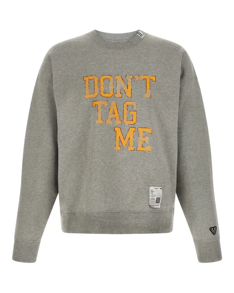 MIHARAYASUHIRO Don't Tag Me gauze logo-patch sweatshirt - Grau Grau