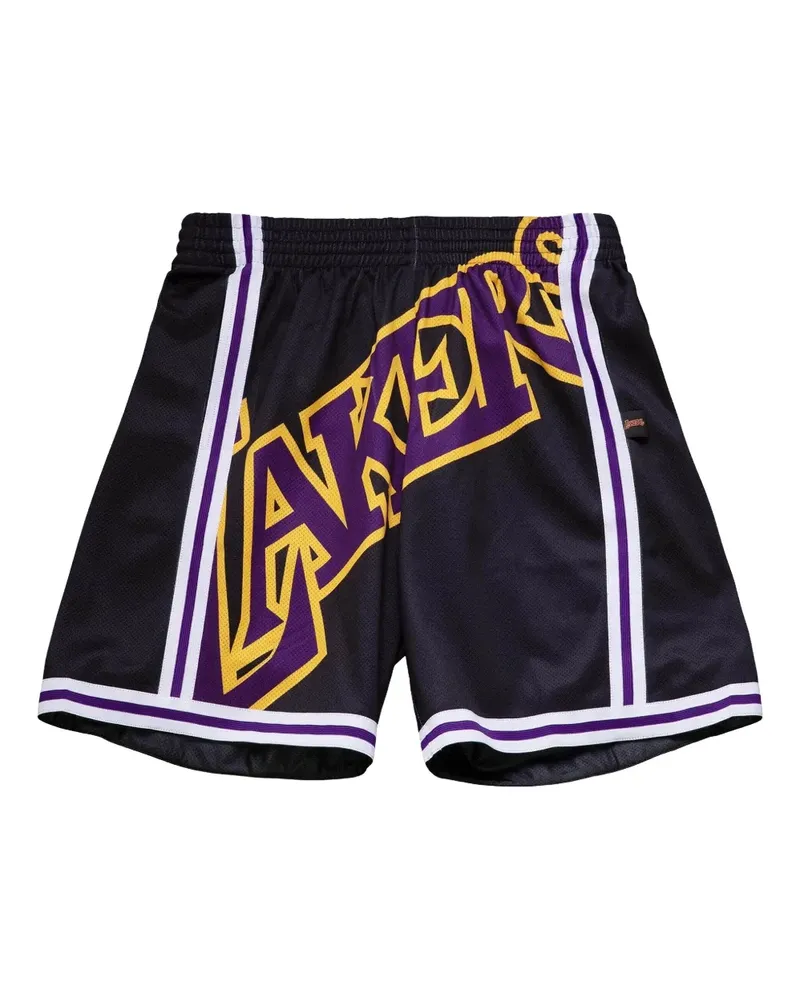 Mitchell & Ness Grafische NBA Lakers Shorts - Schwarz Schwarz