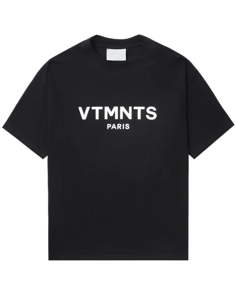 VTMNTS T-Shirt mit Logo-Print - Schwarz Schwarz