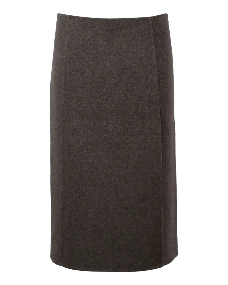 P.A.R.O.S.H. wool midi skirt - Braun Braun