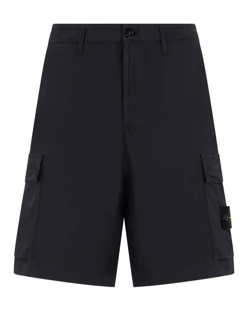 Stone Island logo-patch cargo shorts - Blau Blau