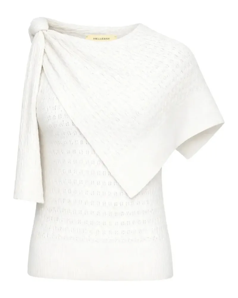 Hellessy Dove knitted asymmetric-sleeve sweater - Weiß Weiß