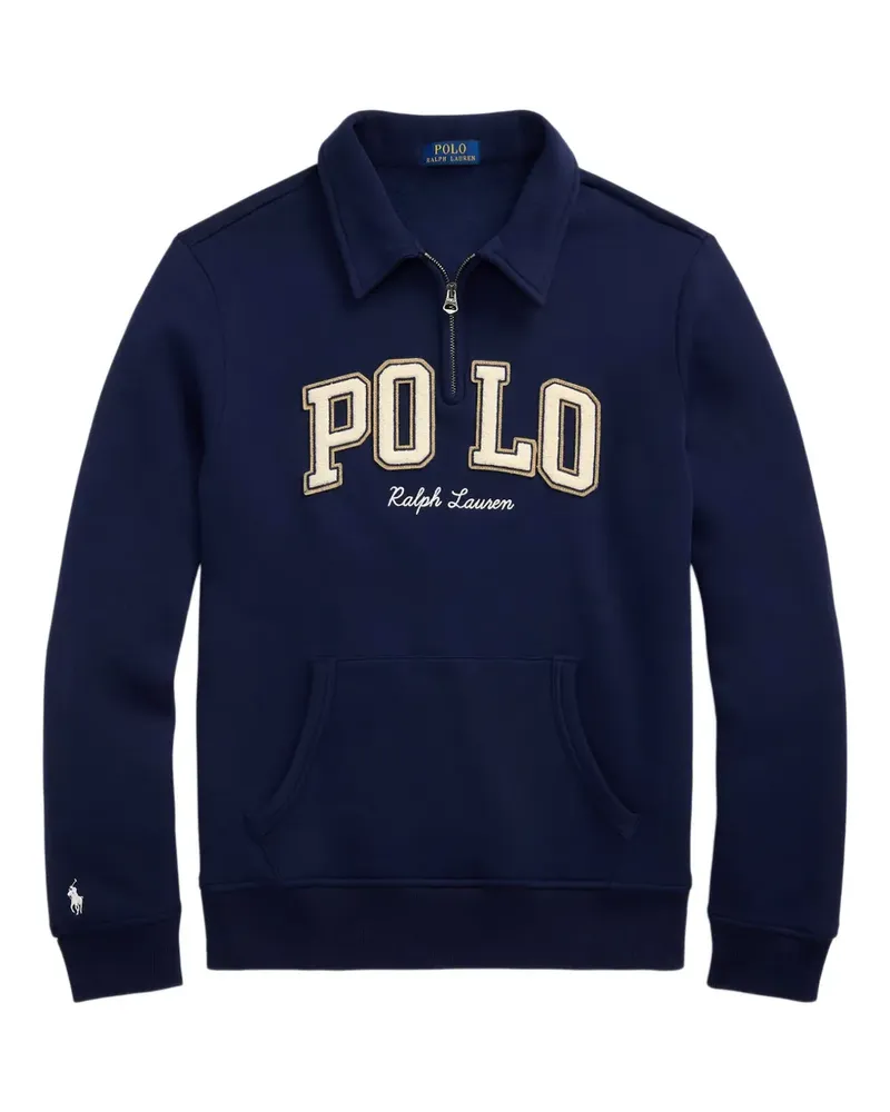 Ralph Lauren Besticktes Sweatshirt mit Reißverschluss - Blau Blau