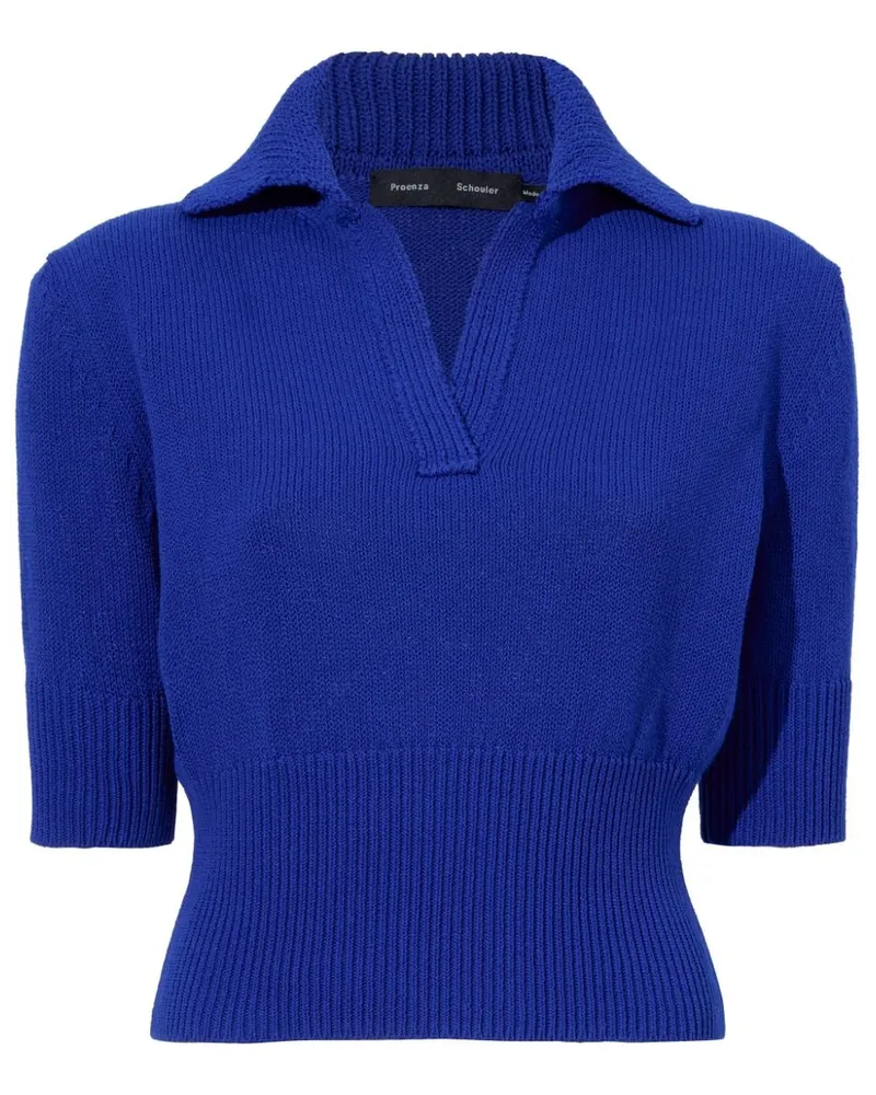 Proenza Schouler Reeve Poloshirt Blau