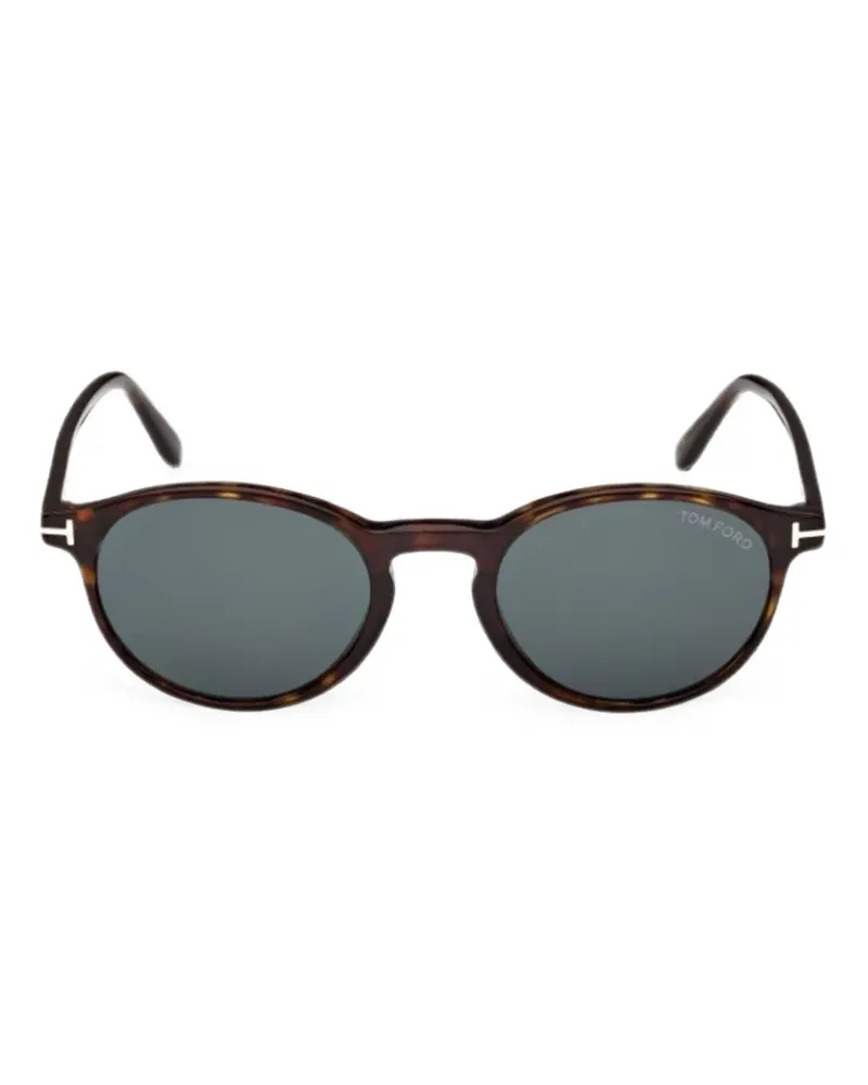 Tom Ford Prescott Sonnenbrille mit ovalem Gestell - Braun Braun