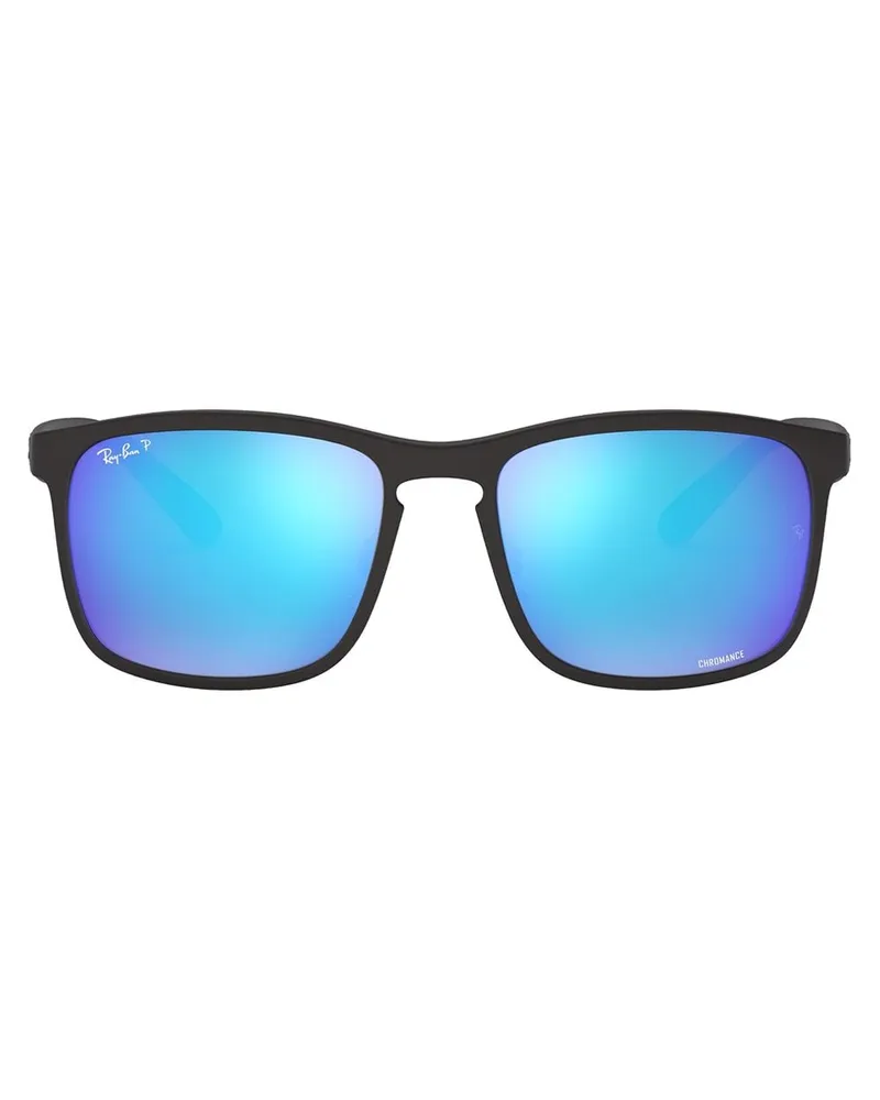 Ray Ban Eckige Chromance Sonnenbrille - Schwarz Schwarz