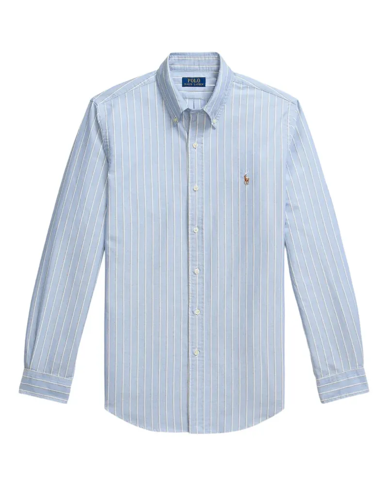 Ralph Lauren Gestreiftes Oxford-Hemd - Blau Blau