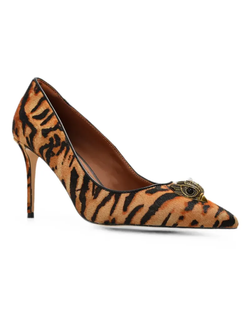 Kurt Geiger Belgravia Eagle Court Pumps mit Tiger-Print - Braun Braun