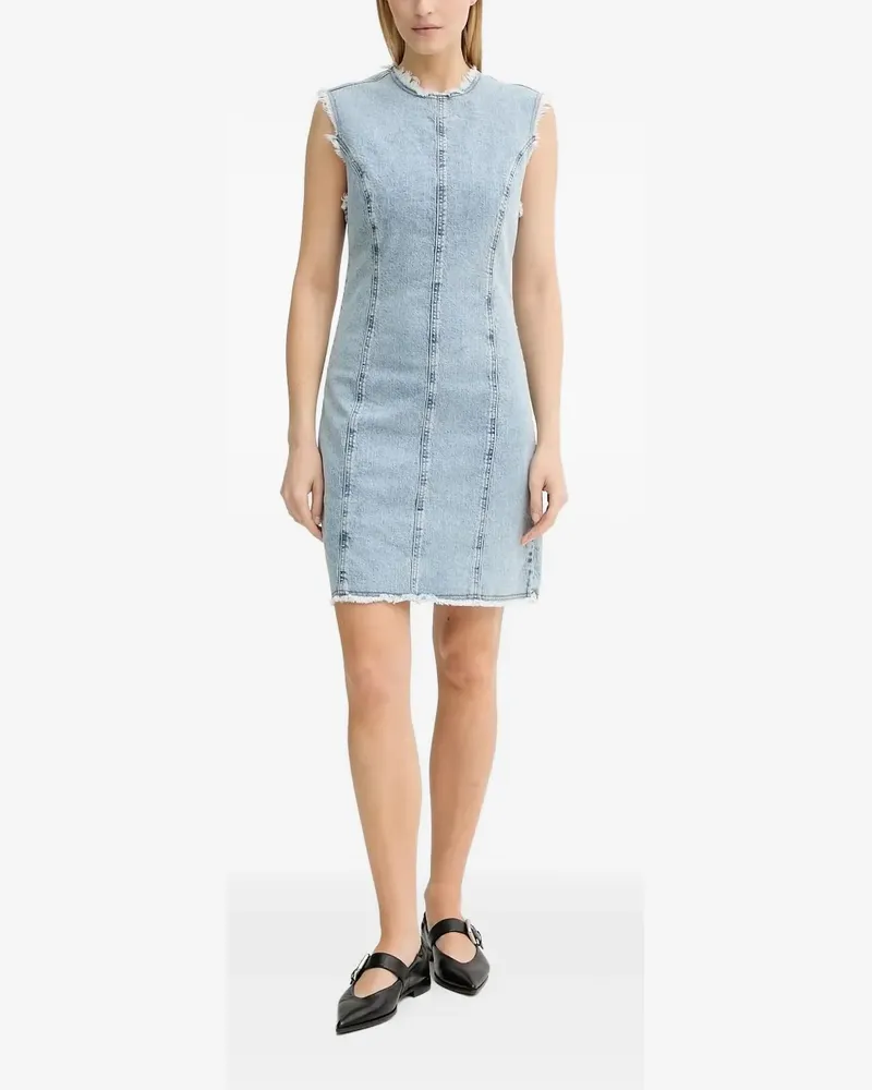 Gestuz Ausgefranstes GZdea Jeans-Minikleid - Blau Blau