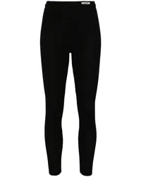 MSGM Leggings mit Logo-Bund Schwarz