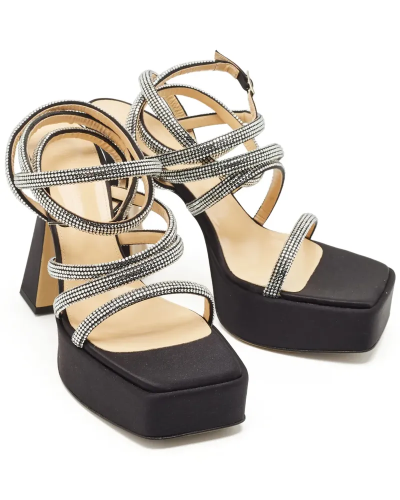 Mach & Mach Sydney Plateau-Sandalen 140mm - Schwarz Schwarz