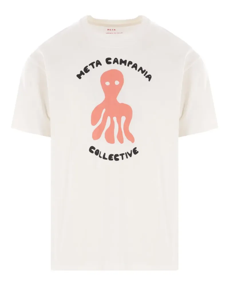 Meta Campania Collective Peter T-Shirt mit Oktopus-Print - Light and natural Light