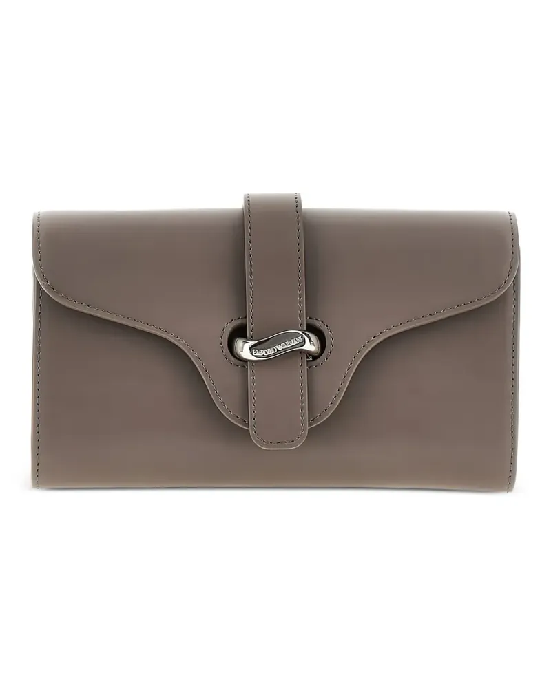 Emporio Armani Clutch mit Logo-Detail - Nude Nude