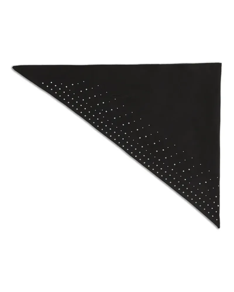 Karl Lagerfeld autograph rhinestone triangle scarf - Schwarz Schwarz