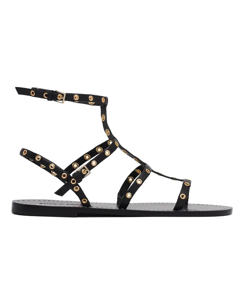 Cinq à Sept Flache Ariella Sandalen - Schwarz Schwarz