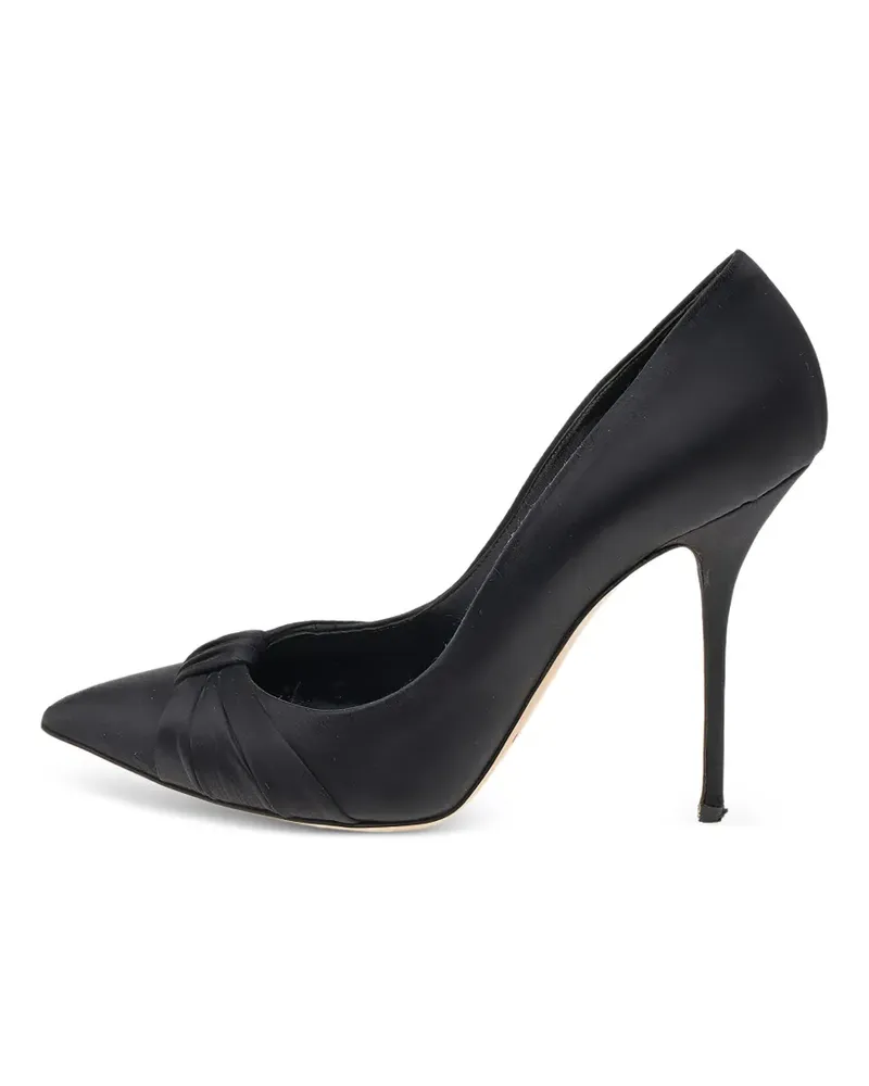 Casadei Pointed-toe pleated pumps - Schwarz Schwarz