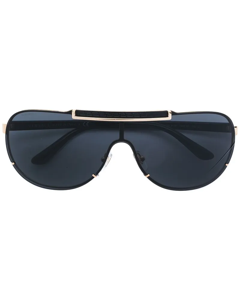 Versace cornici aviator sunglasses - Schwarz Schwarz